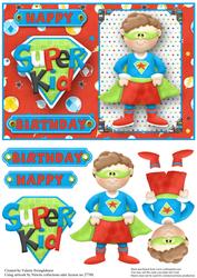 Happy Birthday Super Kid Card Front
