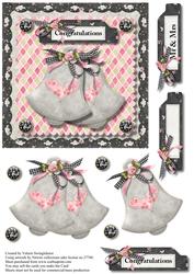 Congratulations Mr & Mrs Wedding Bells Card Front
