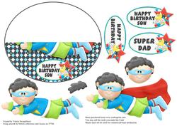 Happy Birthday Son or Dad No Hole Over the Edge Wobble Card