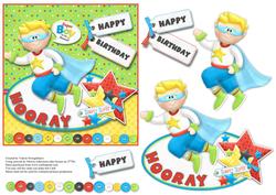 Hooray Simply Super Square Wobble Card Front