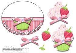 Sweet Birthday Wishes Cupcake No Hole Over the Edge Wobble