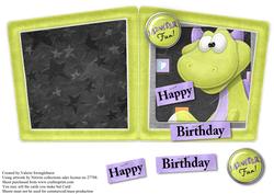 Monster Fun Happy Birthday Quick Cut & Fold Card