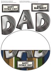 Dad Father's Day or B/day No Hole Over the Edge Wobble Card
