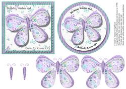 Two Toppers Birthday Wishes & Butterfly Kisses