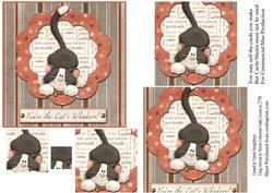 You're the Cat's Whiskers! Pyramid Card Front