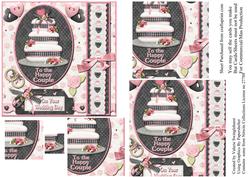 On Your Wedding Day Cake Pyramid Square Card Front