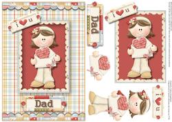 I Love You Dad Father's Day Card Front