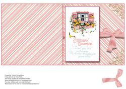 Floral Window Birthday Greetings Verse Cut & Fold Card