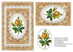 Vintage Rose in Lace Frames Card Front