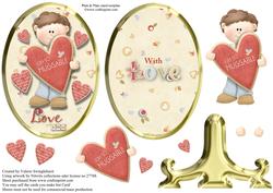 Oh So Huggable with Love Plate & Stand Card