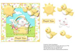 A Summertime Thank You Topper/card Front