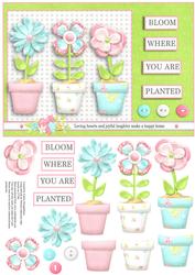 Bloom Where You Are Planted Floral Card Front