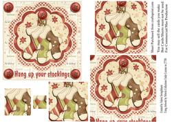 Hang Up Your Stockings Pyramid Christmas Card Front