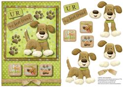 U R My Best Friend Card Front with Decoupage