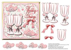 Wedding Blessings Pretty Pink Card Front