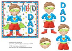 My Hero Dad Card Front / Topper Various Occasions