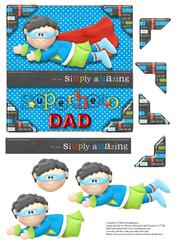 You Are Simply Amazing Superhero Dad Card Front
