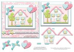 Loving Hearts & Joyful Laughter New Home Card Front