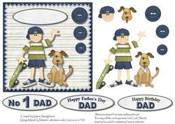 No 1 Dad Father's Day/birthday Card Front