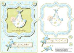 A New Baby Boy Congratulations Card Front
