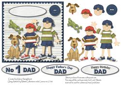 Happy Father's Day/birthday No1 Dad Card Front