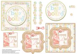 Two on a Sheet Baby & Mum to Be Card Toppers