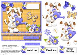 Scatter Seeds of Joy Puppy Watering Flowers Various Occasion