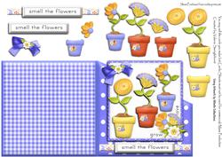 Grow Love Smell the Flowers Cut & Fold Card