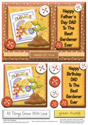 Seeds of Love Father's Day or Dad's Birthday Card Front