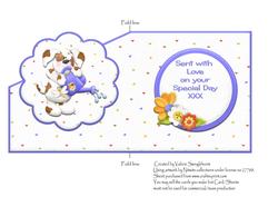 Insert for Dog with Flower Diagonal Over the Birthday Card