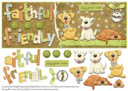 Faithful Friendly & Dog-gone Cute Large Dl Card Front