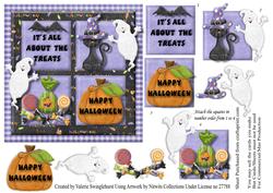 It's All About the Treats Halloween Square Card Front