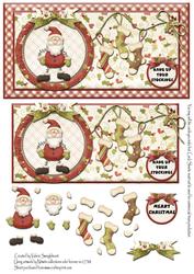 Hang Up Your Stockings Dl Christmas Card Front