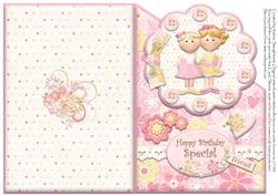 Happy Birthday Special Friend Diagonal Quick Cut & Fold Card