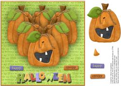 Happy Creepy Halloween 8 x 8 Square Card Front