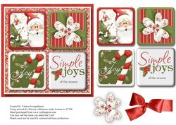 Simple Joys Square Card Front with Decoupage Elements