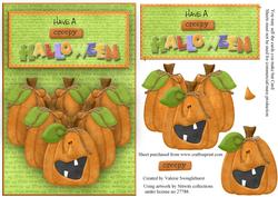 Have a Creepy Halloween A5 Card Front with Decoupage