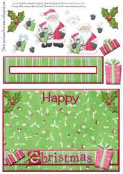 Happy Christmas Santa Penny Slider Card Front