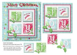 Merry Christmas Joy Square Card Front
