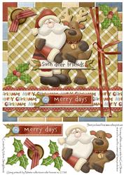 8x8 Such Deer Friends Christmas Card Front