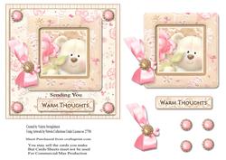 Sending You Warm Thoughts Framed Bear Quick Card Front