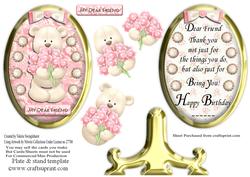 Friendship Bear Plate & Stand Card with Verse