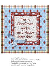 Insert for Happy Holidays Christmas Bears 8x8 Card Front