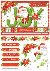 Santa Wishing You Joy at Christmas Card Front