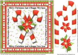 Candy Cane Christmas Quick Card Front