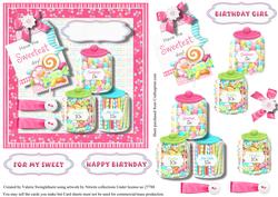 Birthday Girl Have the Sweetest Day Quick Card Front
