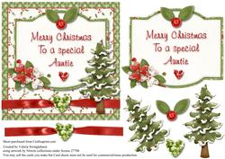Merry Christmas to a Special Auntie Card Front