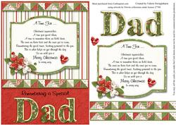 Remembering a Special Dad Christmas Card Front with Verse