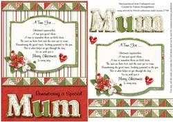 Remembering a Special Mum Christmas Card Front with Verse