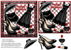 Happy Birthday Ladies Black Dress & Accessories